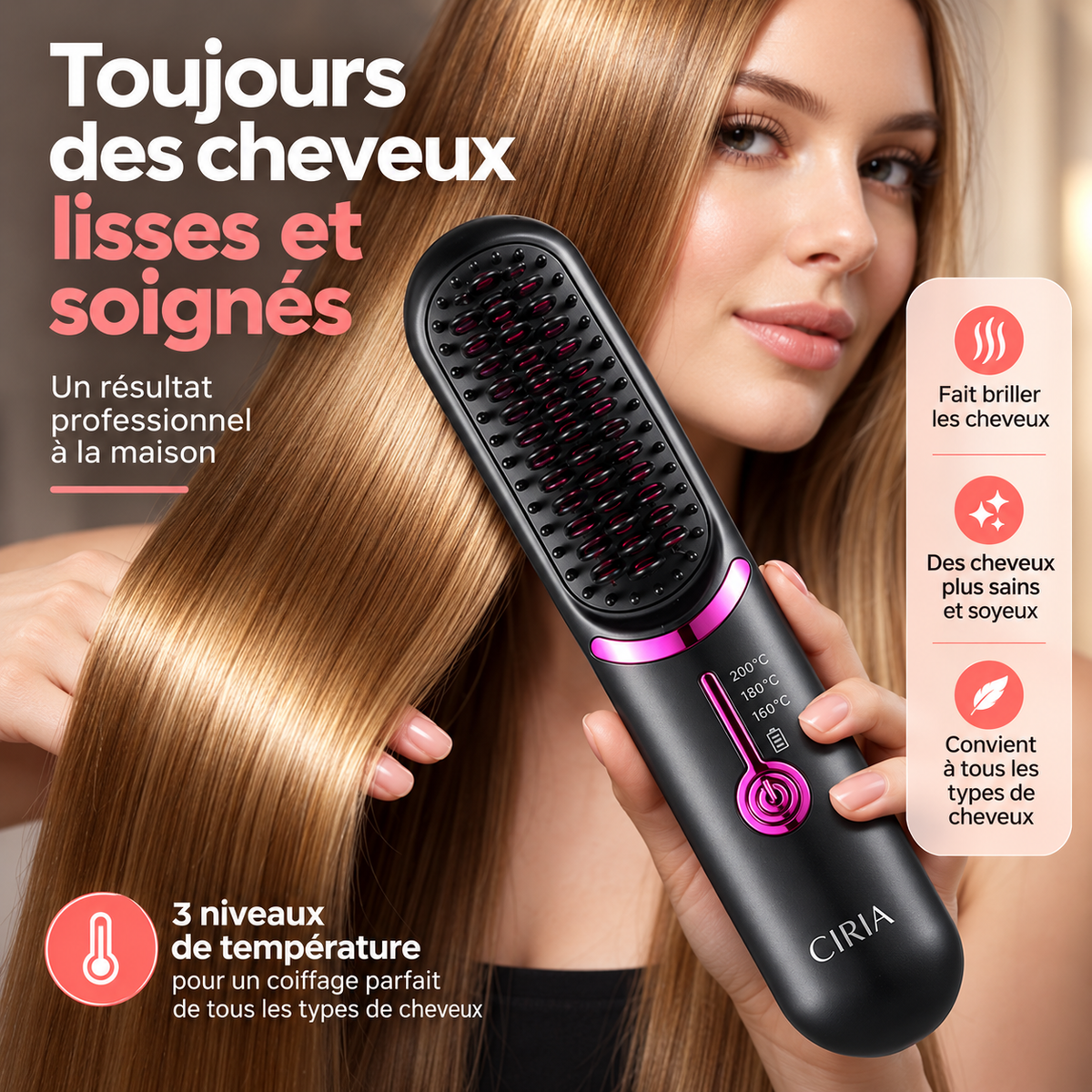 Brosse Lissante Sans Fil