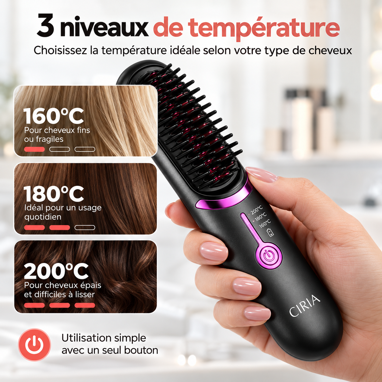 Brosse Lissante Sans Fil